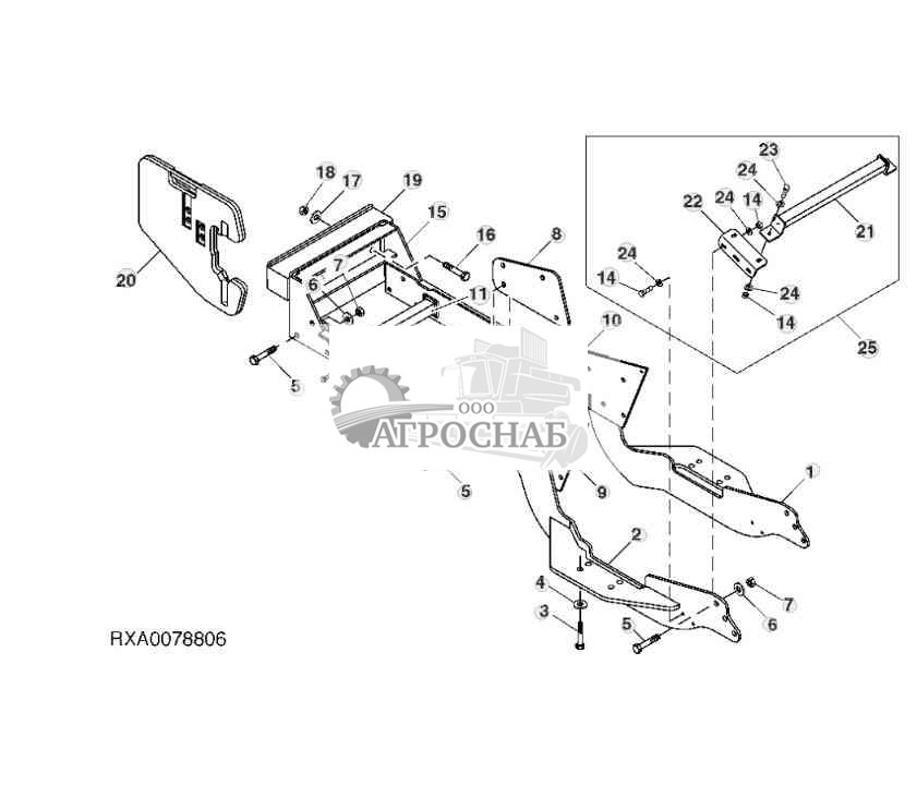 Front WeightAxle Supports For Scraper Tractor 